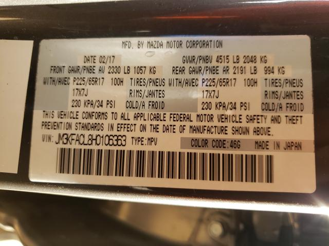 JM3KFACL8H0106363 | MAZDA CX-5 2017 historia samochodu - Stat.vin